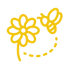 ic-abeille Icône fleur et abeille